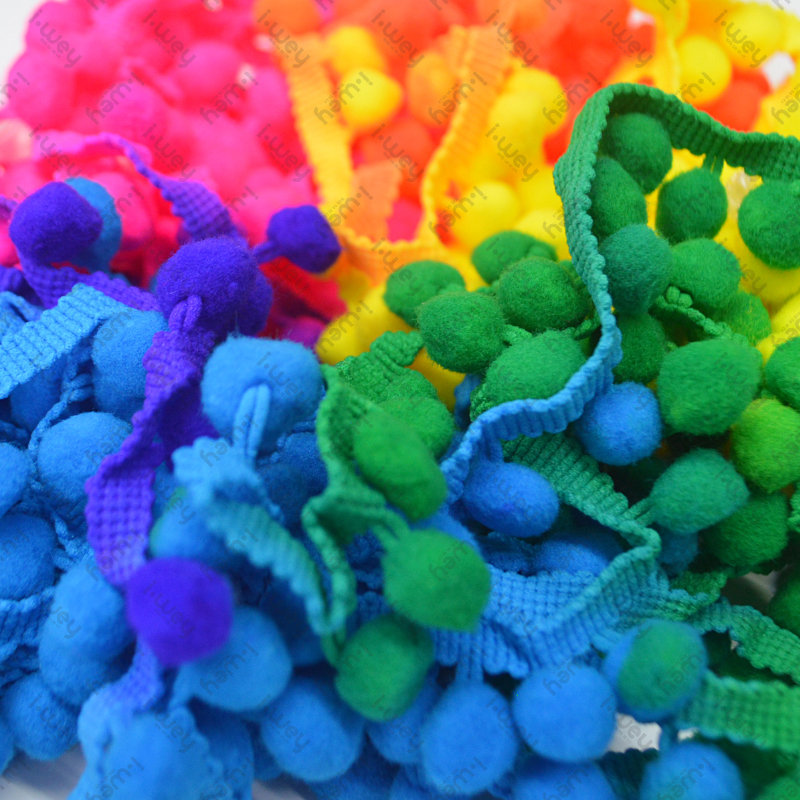 Tira de Pompon 9 mm Multicolor