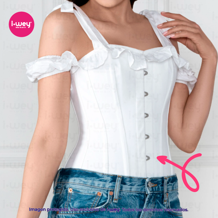 Broche para Corsette Blanco