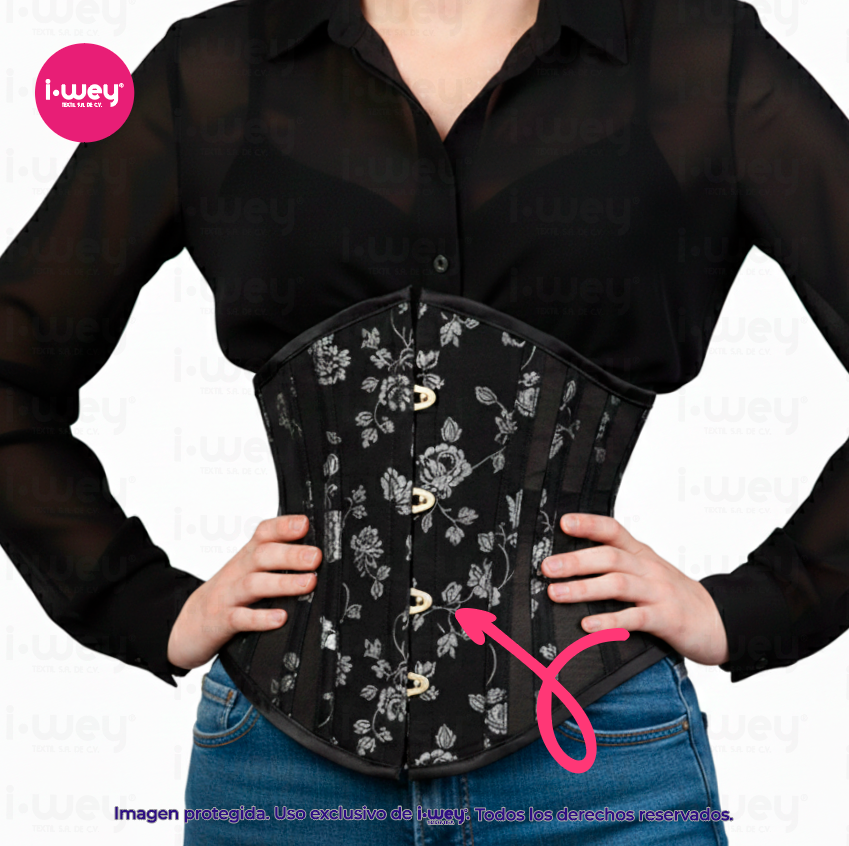 Broche para Corsette Negro