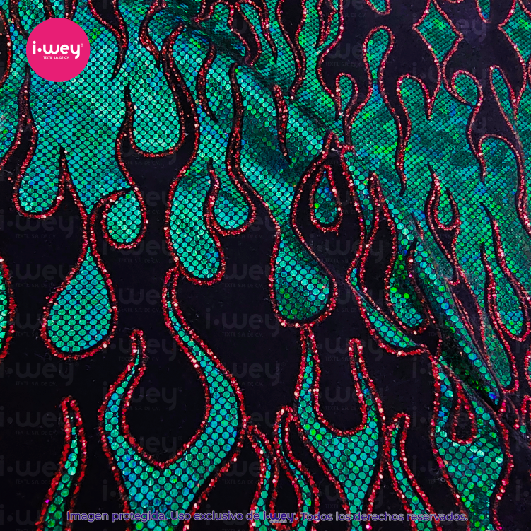 Licra Holograma Flaming Hot