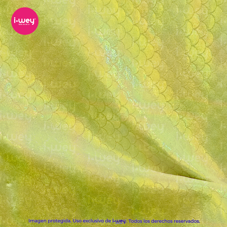 Licra Holograma Escamas Mini Tornasol