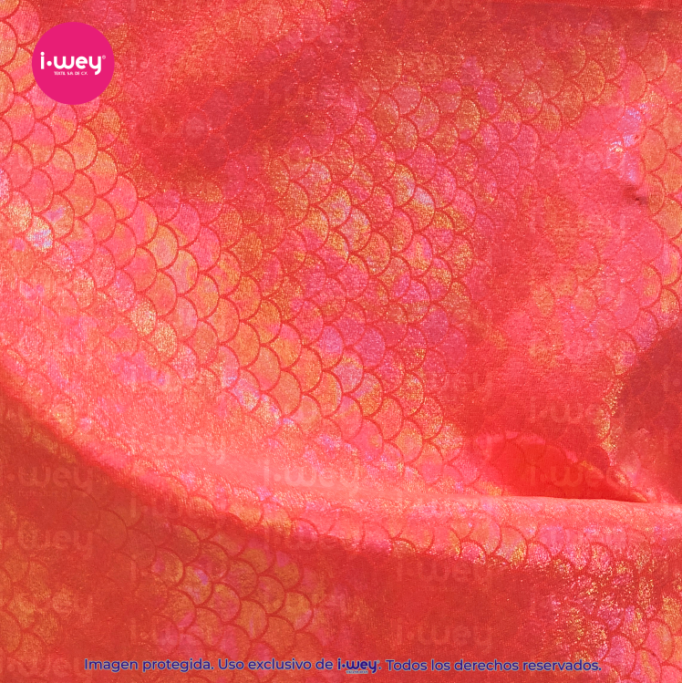 Licra Holograma Escamas Mini Tornasol