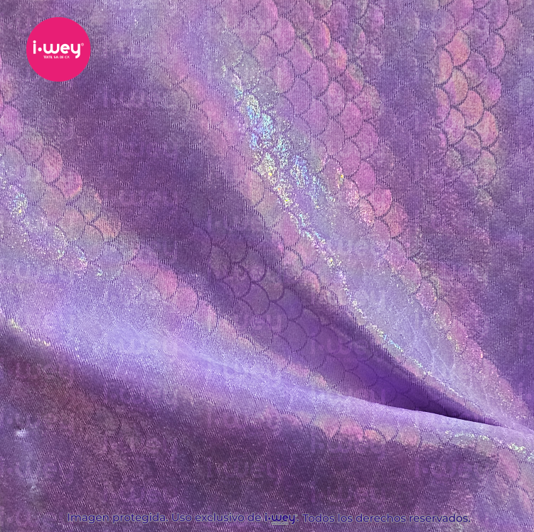 Licra Holograma Escamas Mini Tornasol