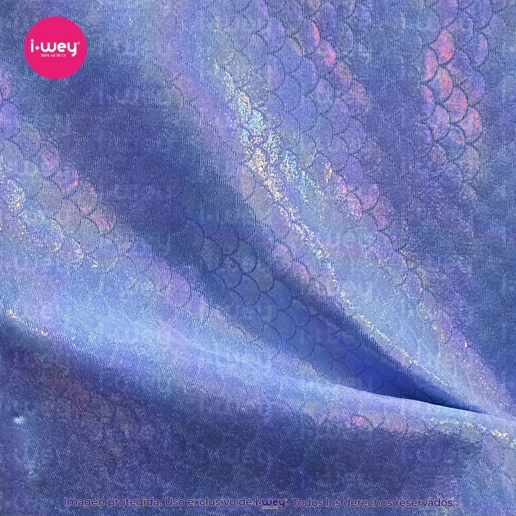 Licra Holograma Escamas Mini Tornasol