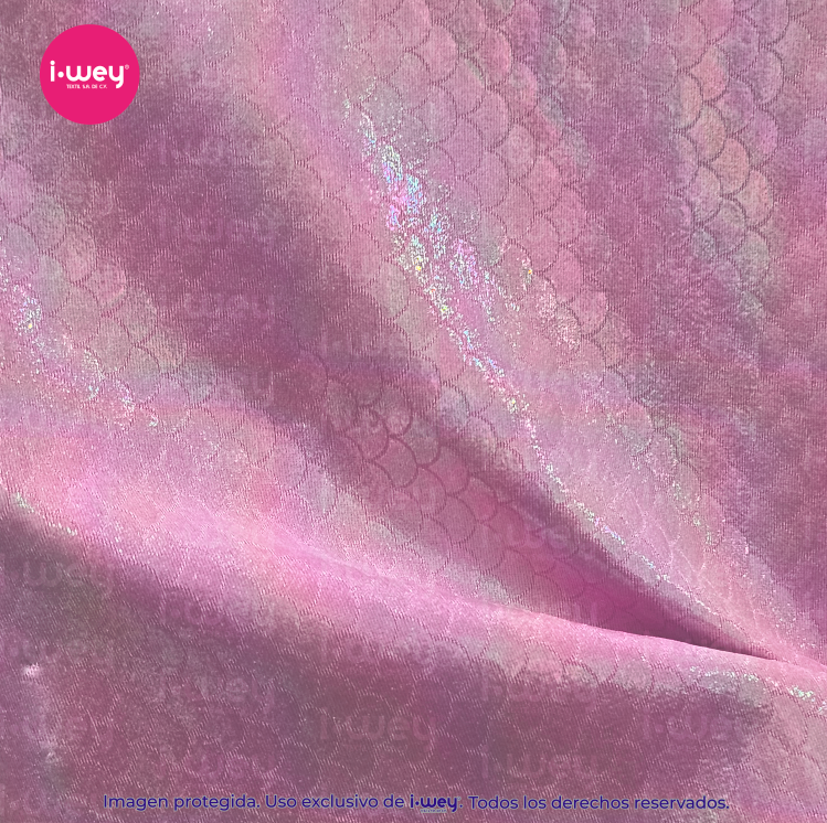 Licra Holograma Escamas Mini Tornasol