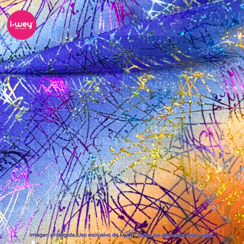 Licra Holograma Splash Tie Dye