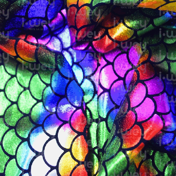 Licra Holograma Escamas Grandes