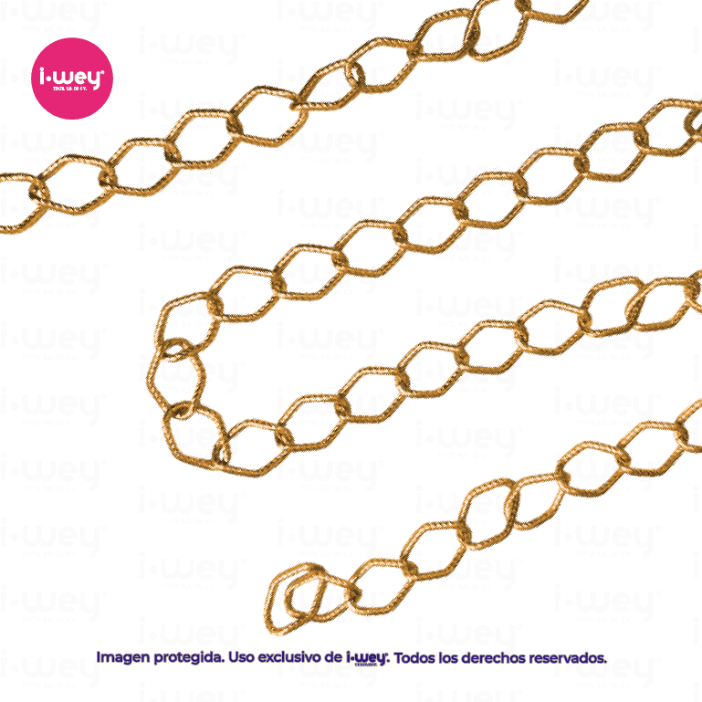 Cadena Dorada Texturizada 7mm