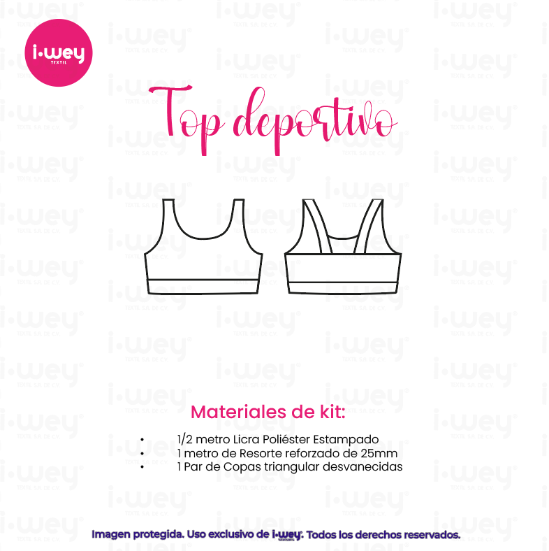 Kit Top Deportivo Estampado (LicraPoliéster)