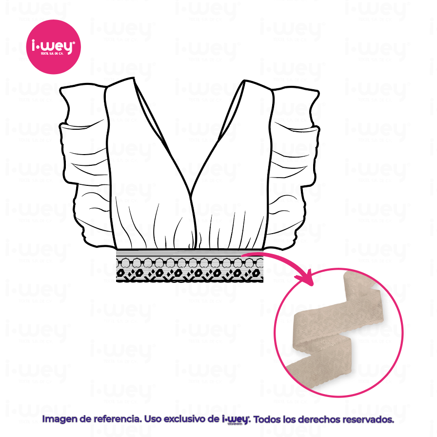 Encaje Elástico con Silicón #101