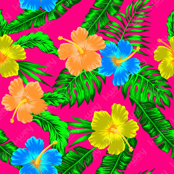 Estampado Hibis Pink
