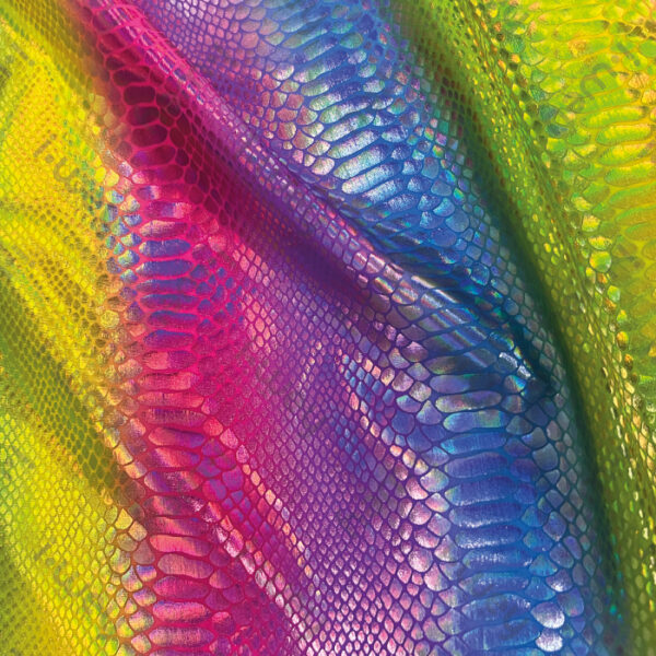 Licra Holograma Snake Rainbow