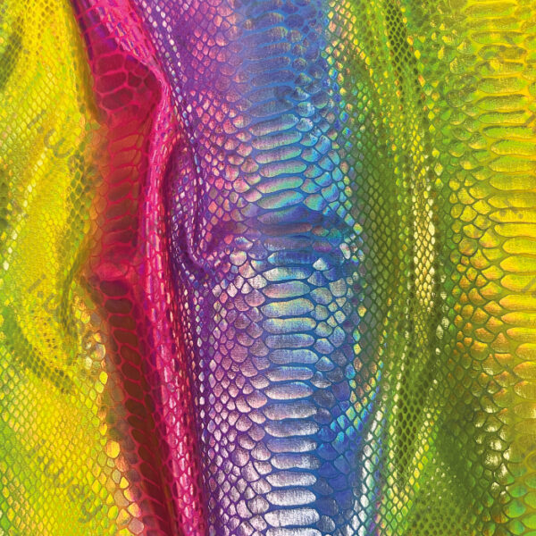 Licra Holograma Snake Rainbow