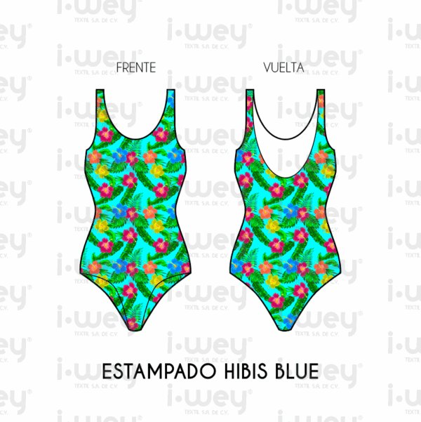 Estampado Hibis Blue