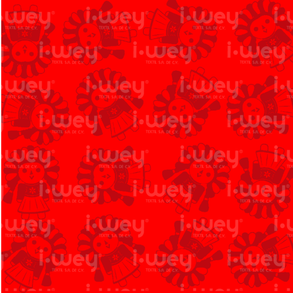 Estampado Nena Lele rojo