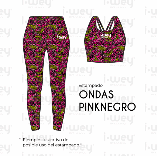Estampado Ondas Pinknegro