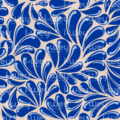 Estampado Pétalos Poblanos Azules