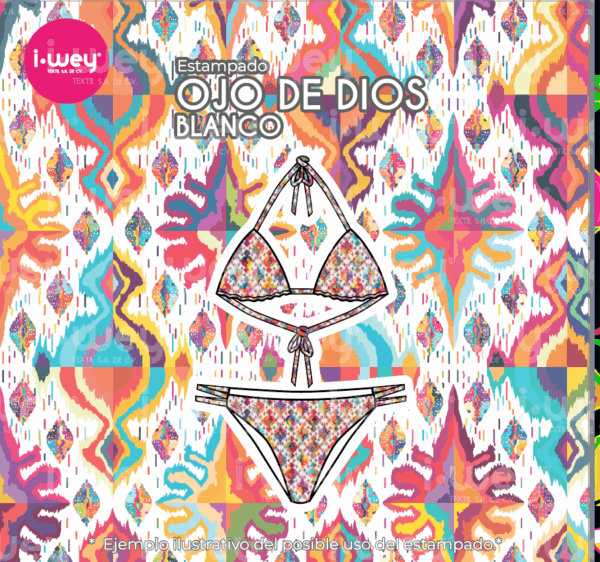Estampado Ojo de Dios blanco