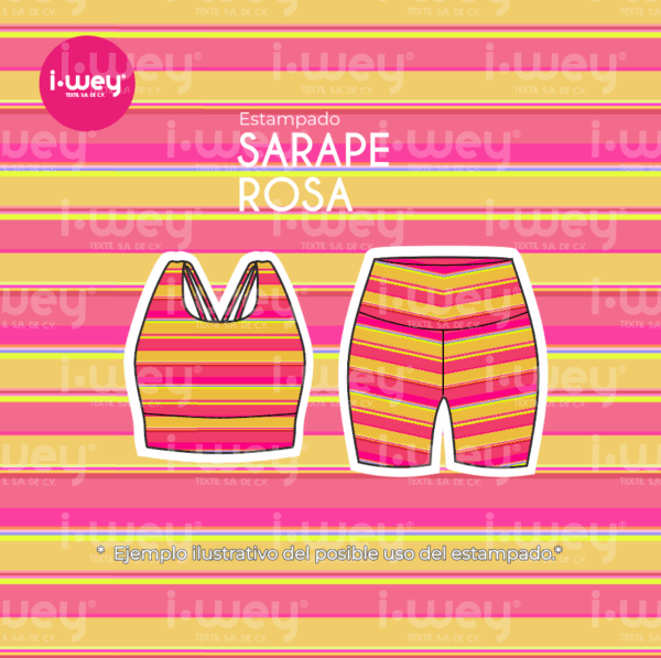 Estampado Sarape Rosa