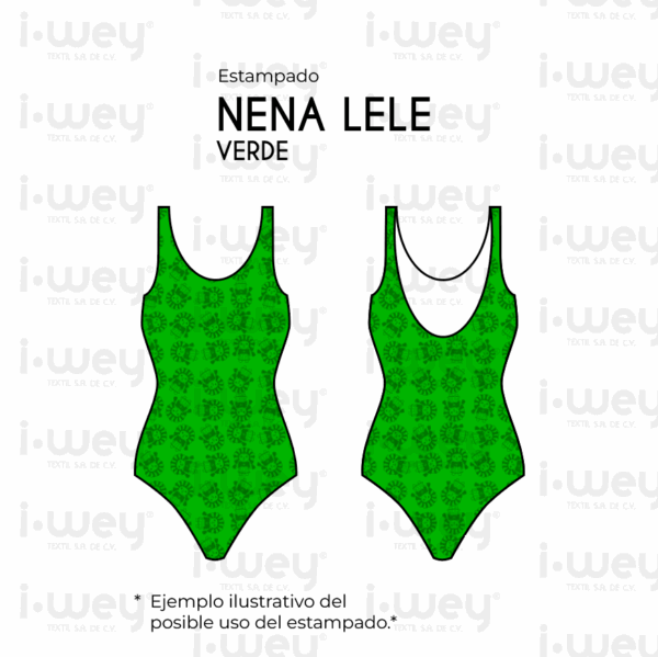 Estampado Nena Lele verde