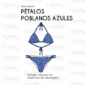 Estampado Pétalos Poblanos Azules
