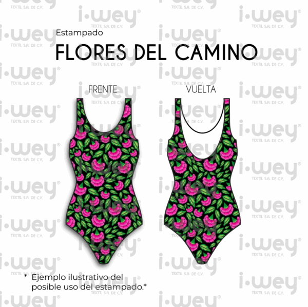 Estampado Flores del camino
