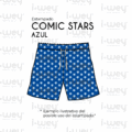 Estampado Comic Stars azul