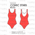 Estampado Comic Stars rojo