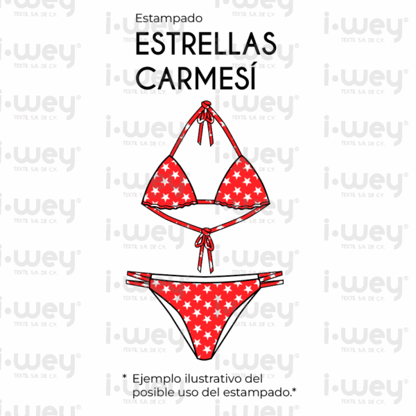 Estampado Estrellas Carmesí