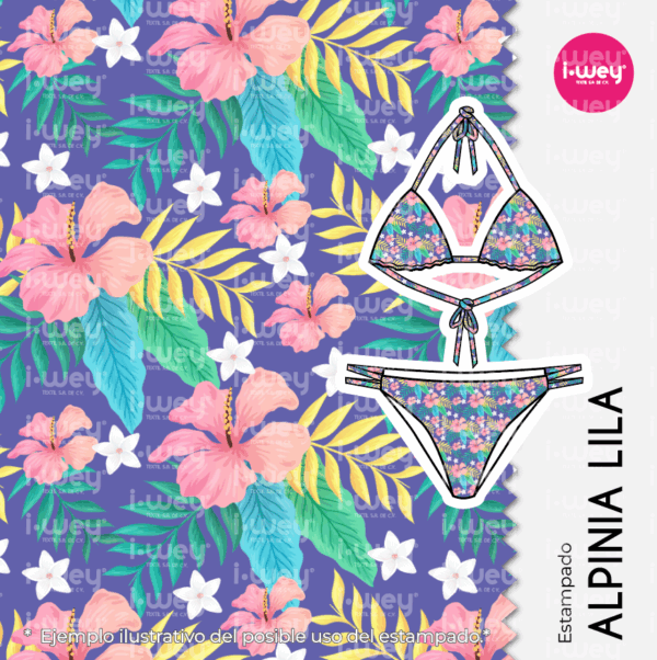 Estampado Alpinia lila