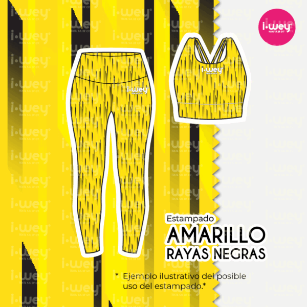 Estampado Amarillo rayas negras