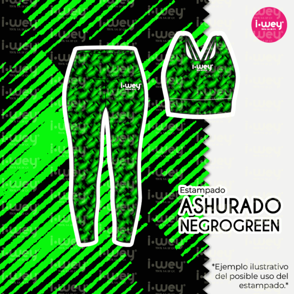 Estampado Ashurado Negro green