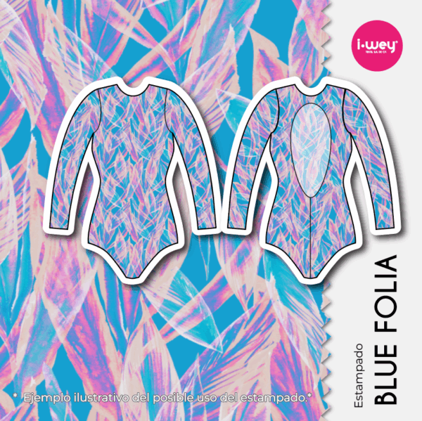 Estampado Blue folia