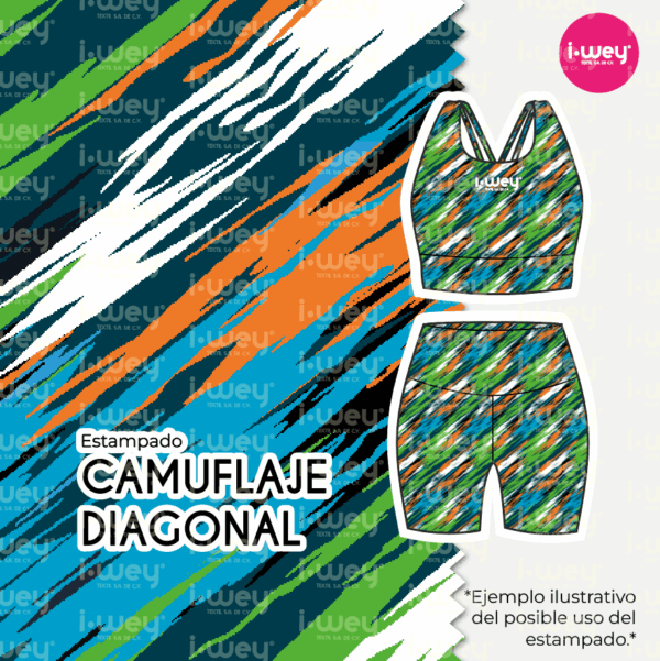 Estampado Camuflaje diagonal