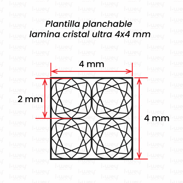 Planilla planchable 4x4 Oro