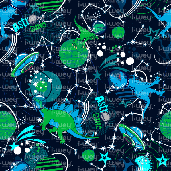 Estampado Astro Dinos azul