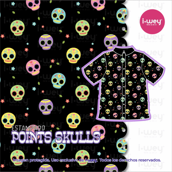 Estampado Points Skulls
