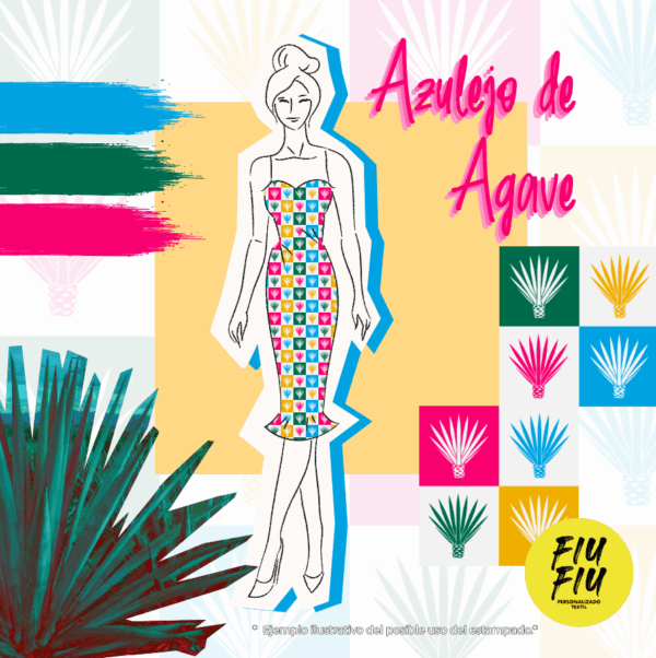 Estampado Azulejo de agave