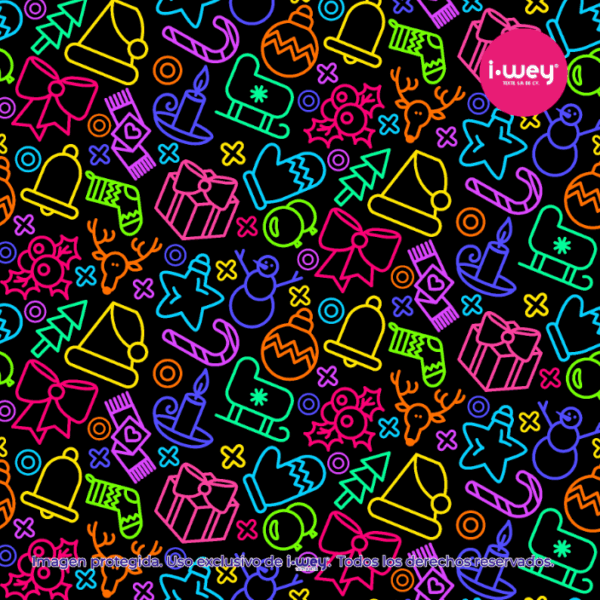 Estampado Neon Christmas