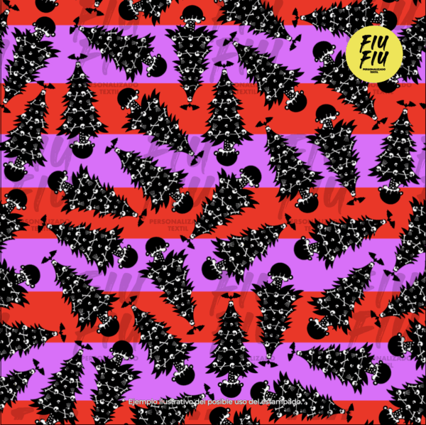 Estampado Árbol Oscuro
