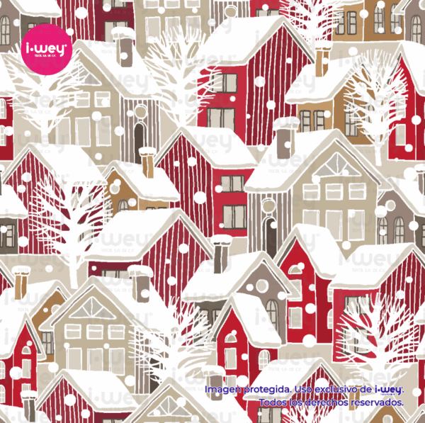 Estampado Cabañas Navideñas
