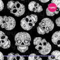 Estampado Calaveras Black