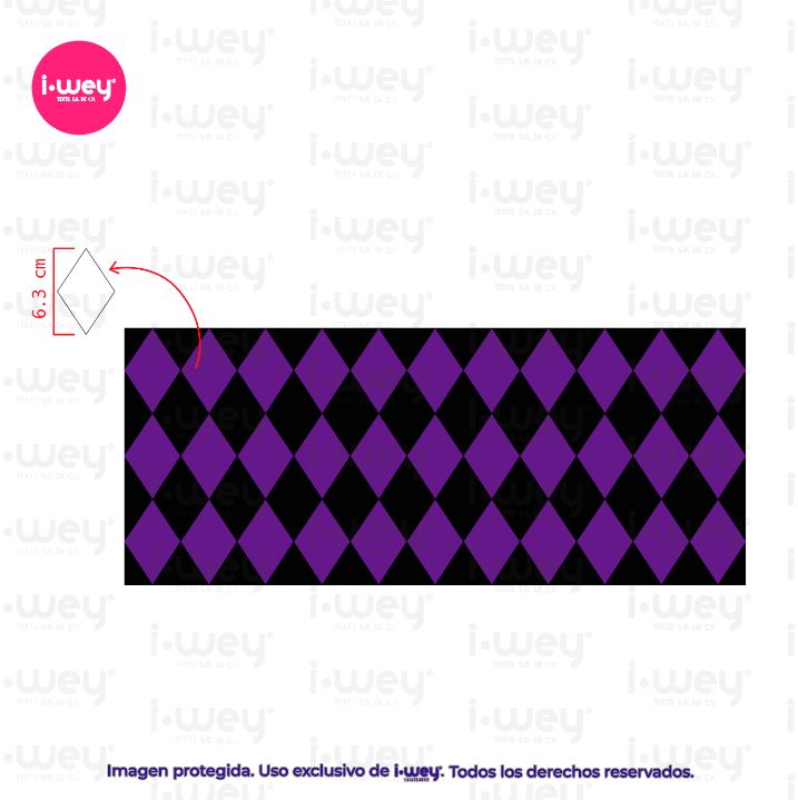Estampado Rombos Purblack