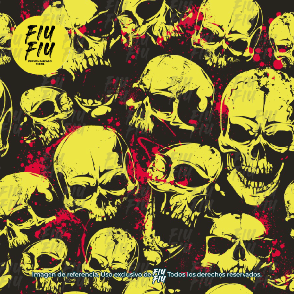 Estampado Skull Fluo