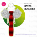 Estampado Rayas Blackred