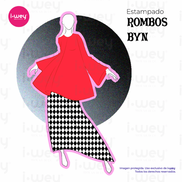 Estampado Rombos Byn