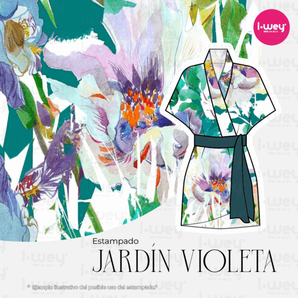 Estampado Jardín Violeta