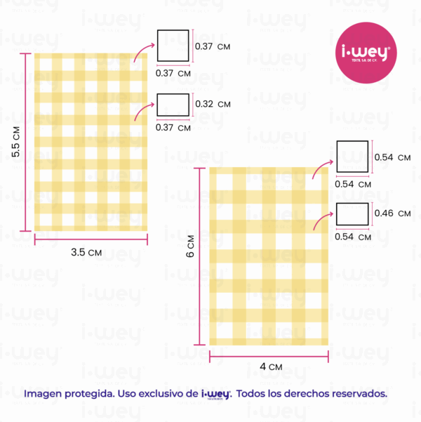 Estampado Cuadritos Amarillo
