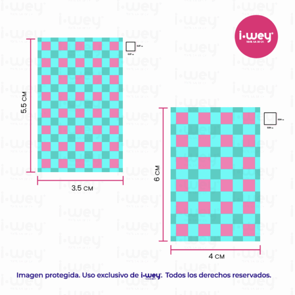Estampado Cuadritos Chicle