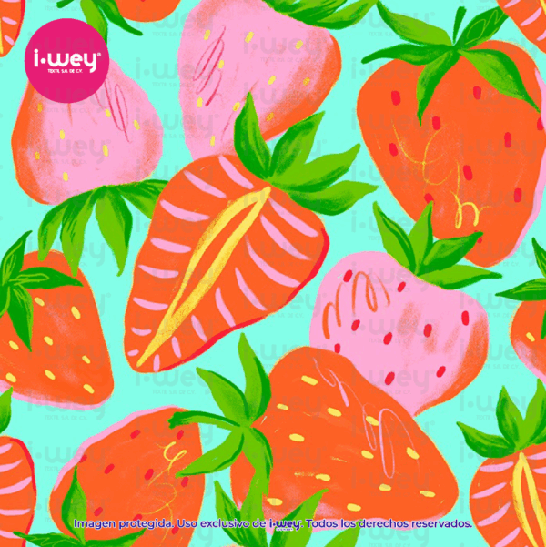 Estampado Frutillas del Bosque